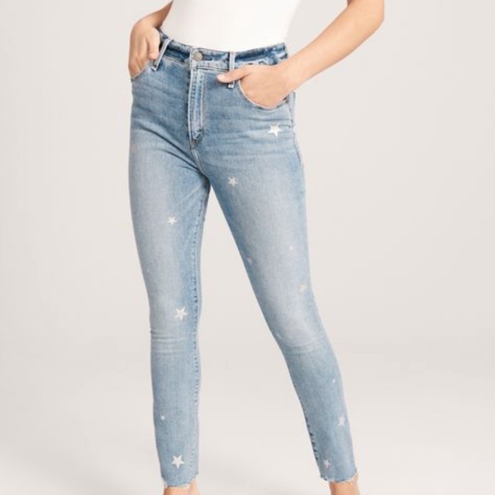 Abercrombie high rise jeans with stars